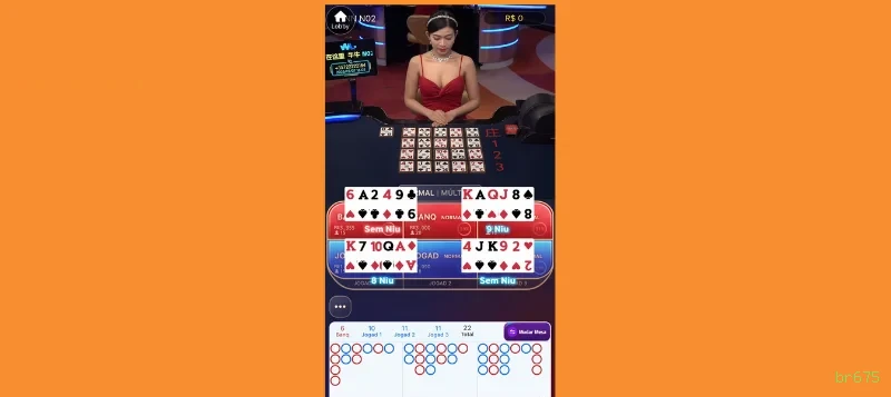 Interface do cassino ao vivo